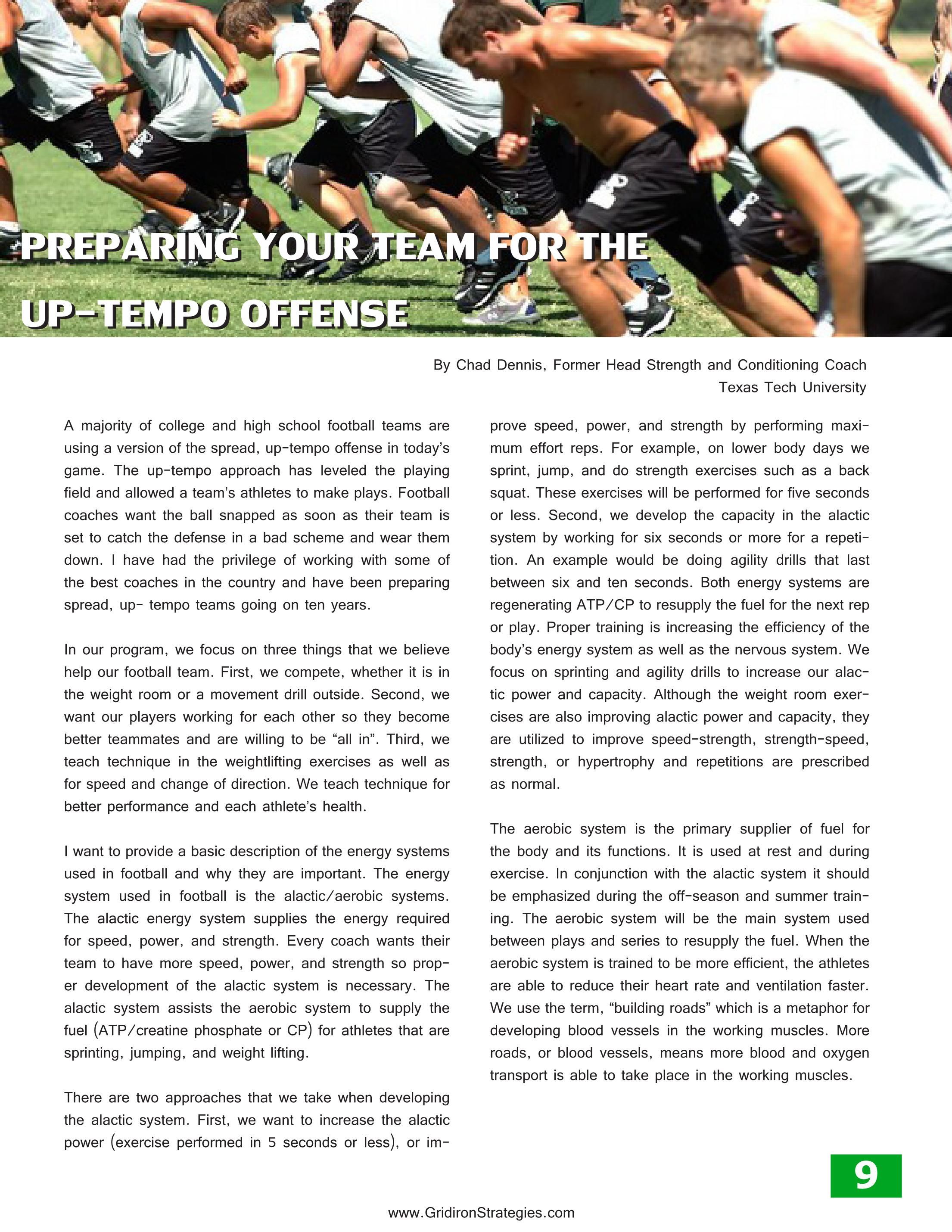 Gridiron Strategies Vol. 17, No. 1 — page 9