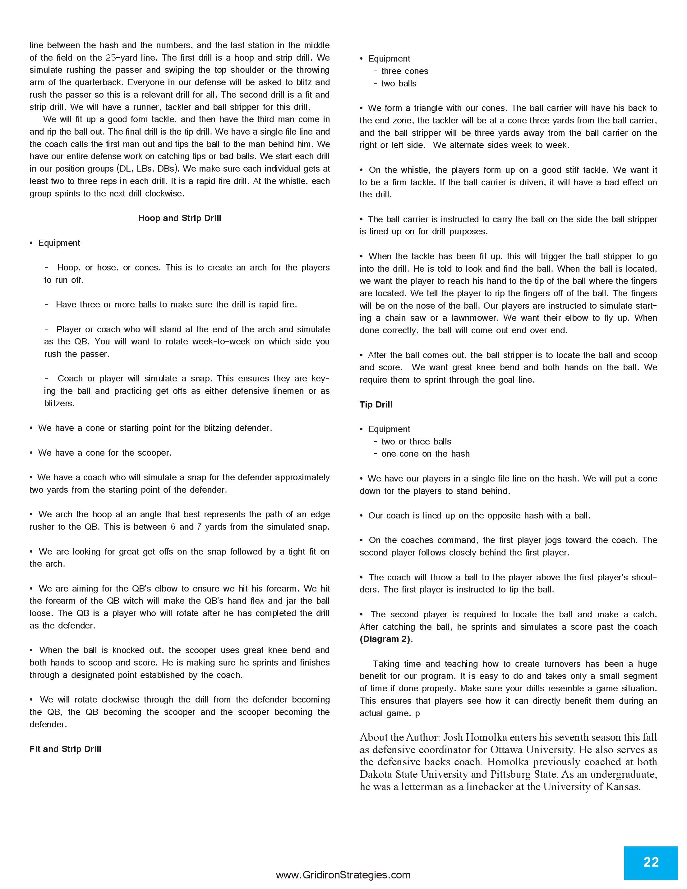 Gridiron Strategies Vol. 17, No. 2 — page 22
