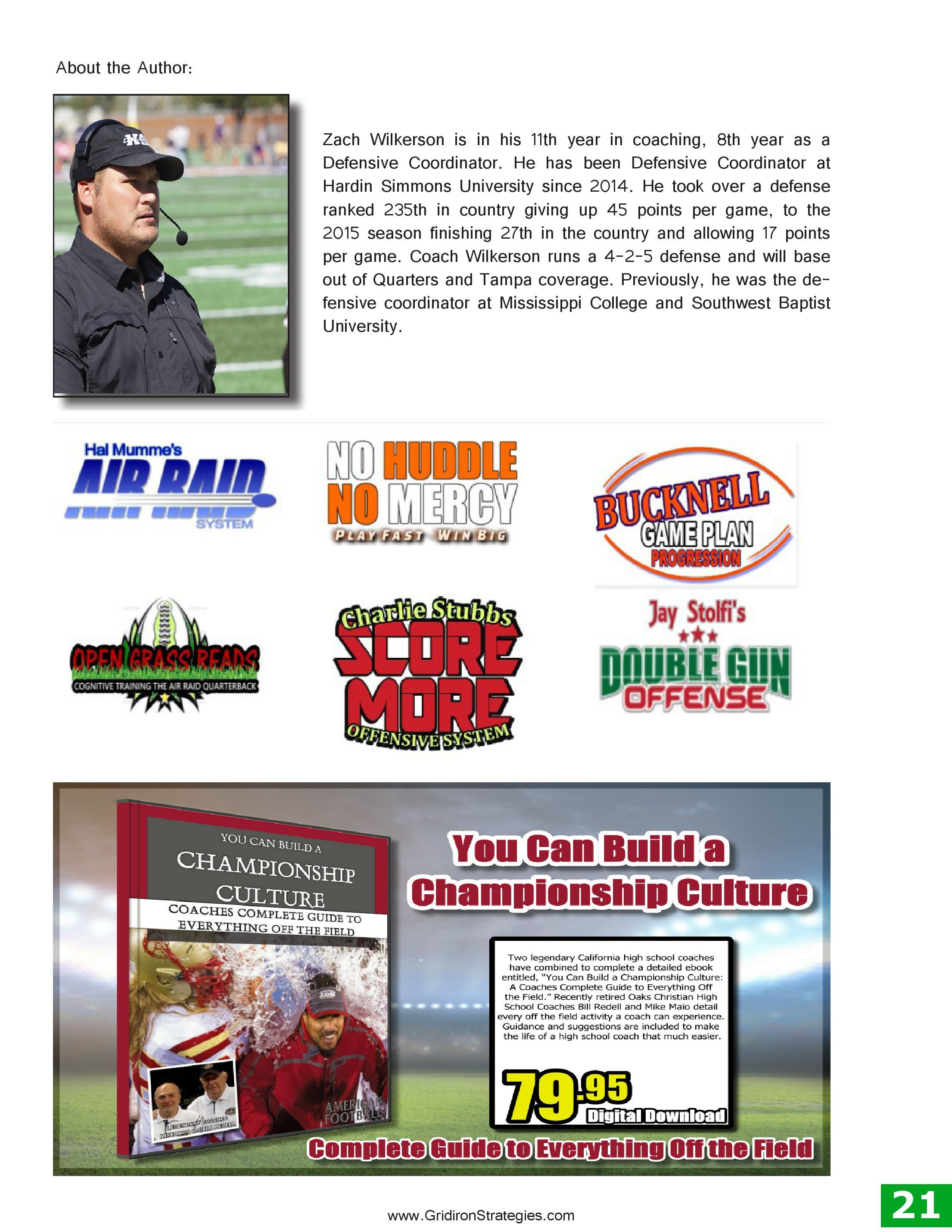 Gridiron Strategies Vol. 17, No. 3 — page 21