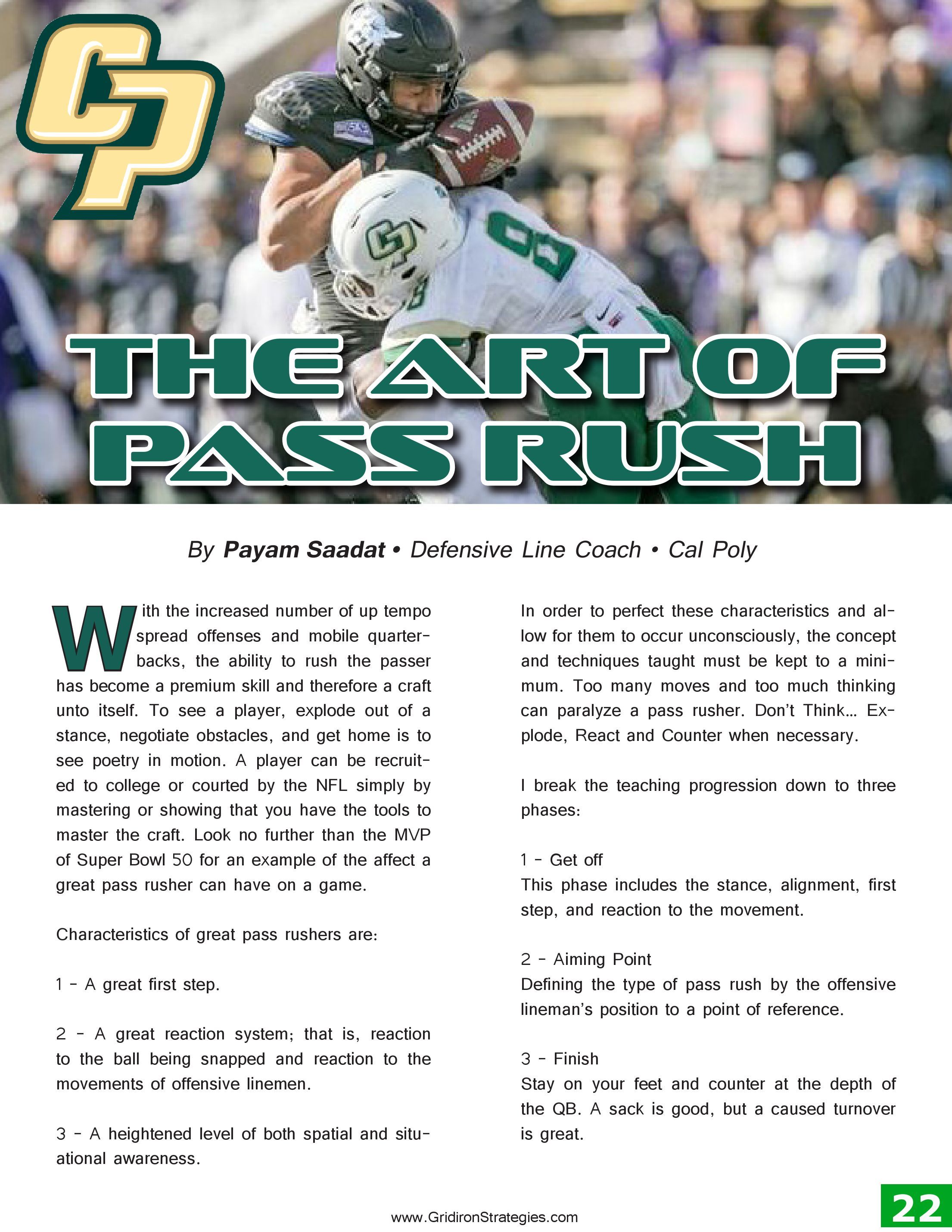 Gridiron Strategies Vol. 17, No. 3 — page 22