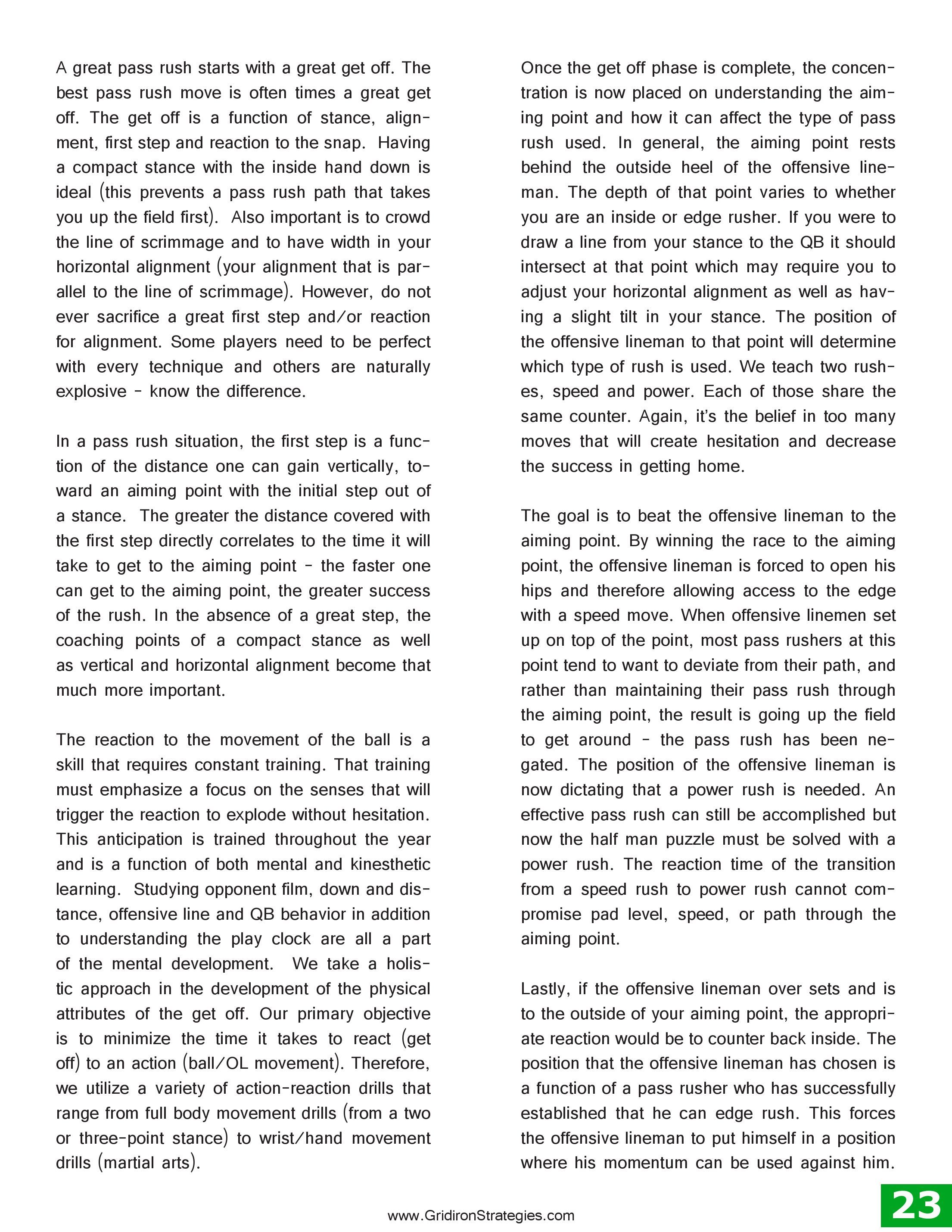 Gridiron Strategies Vol. 17, No. 3 — page 23
