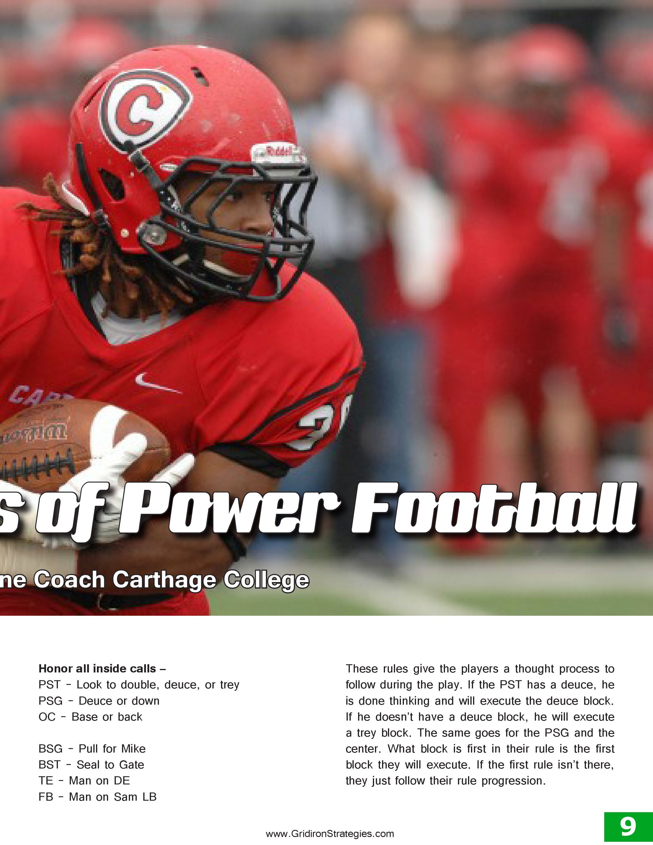 Gridiron Strategies Vol. 17, No. 3 — page 9