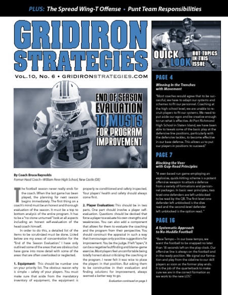 Gridiron Strategies Vol. 10, No. 6 cover